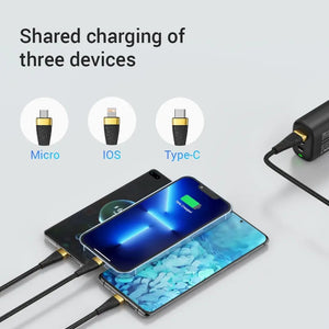 3 in 1 USB Charge Cable 6A 100W