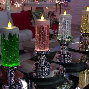 LED Flameless Glitter Candle