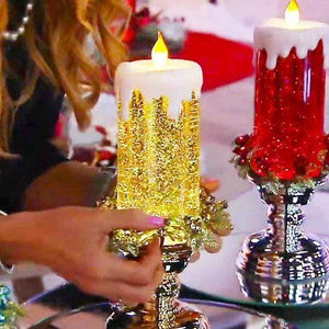 LED Flameless Glitter Candle